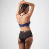 PROJECTME AMBITION TRIANGLE TANZANITE CONTOUR NURSING AND PREGNANCY BRA- WIREFREE AND AMBITION HIGH WAISTED BRIEF BLACK